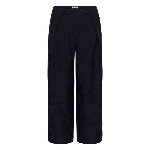 Part Two Bukser - CathleenPW Pant - Dark Navy Flower Jaquard
