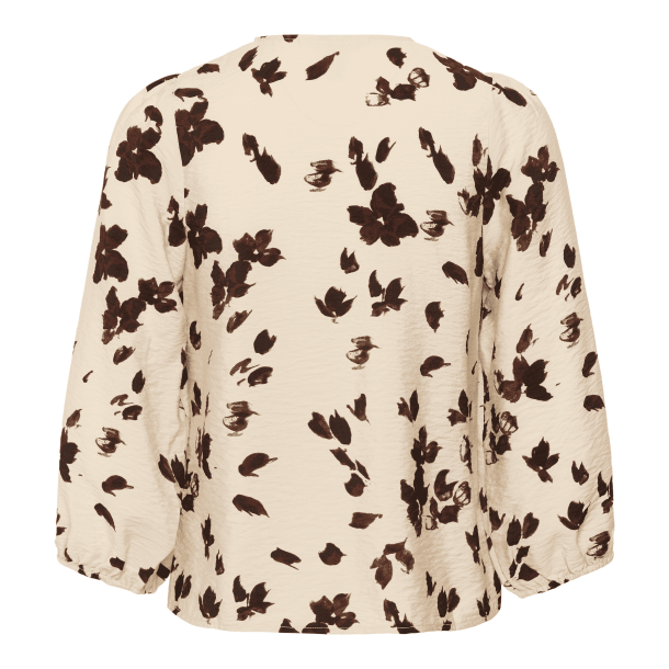 Part Two Skjorte - ChanniePW Shirt - Oatmeal Feather Flower Print