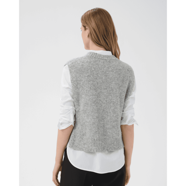 Part Two Vest - CharlyePW Waistcoat - Medium Grey Melange