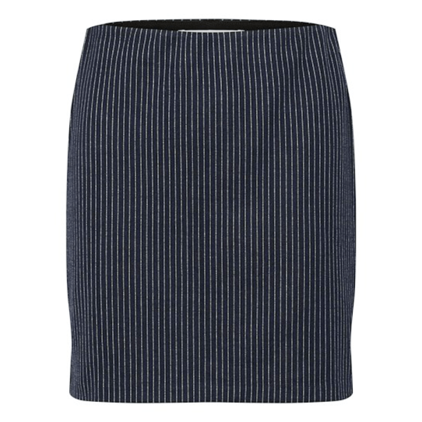 Part Two Nederdel - CorinnePW Skirt - Dark Navy Pinstripe