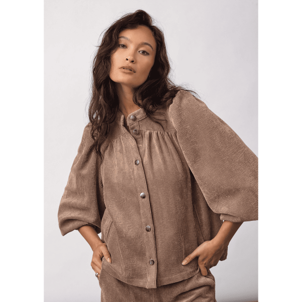 Co'couture Skjorte - DaisyCC Cord Shirt - Walnut