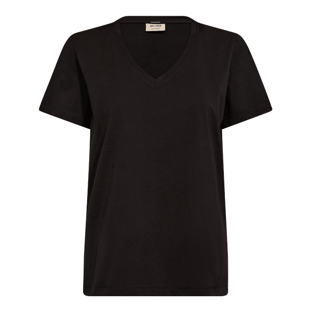 Mos Mosh T-shirt - MMDala V-SS Basic Tee - Black