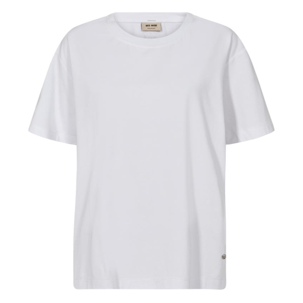 Mos Mosh T-shirt - MMDala O-SS Basic Tee - White