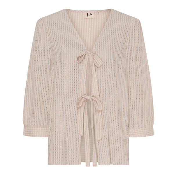 I Say Bluse - Dafne Shirt - Sand Check 