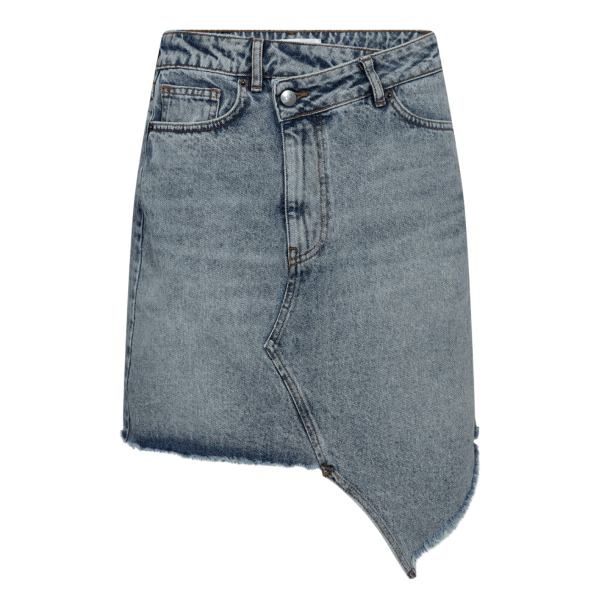 Co'couture Nederdel - DarynCC Asym Crop Skirt - Denim Blue