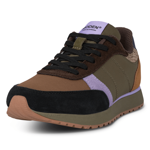 Woden Sneakers - Ronja - Dark Olive/Orchid