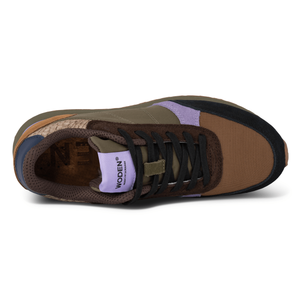 Woden Sneakers - Ronja - Dark Olive/Orchid