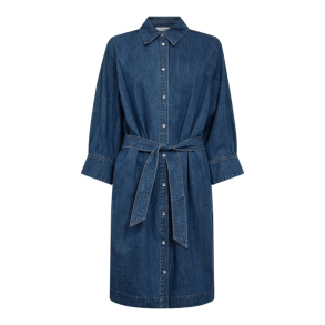 Co'couture Kjole - DelinaCC Denim SS Dress - Dark Denim