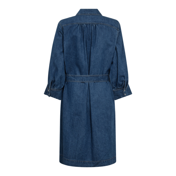 Co'couture Kjole - DelinaCC Denim SS Dress - Dark Denim