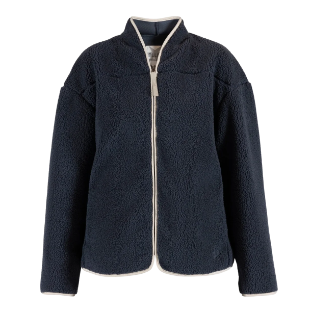 Blue Sportswear Jakke - Delta Teddyfleece Blouse - Dusty Navy