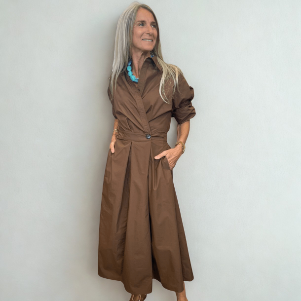 La Rouge Kjole - Pia Dress - Dark Brown