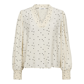 Co'couture Bluse - DiemCC Dot V-Blouse - Off White