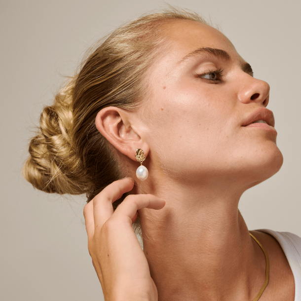 Enamel reringe - Paris Earring - Forgyldt