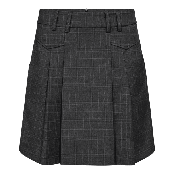 Co'couture Nederdel - EloraCC Pocket Pleat Mini Skirt - Dark Grey