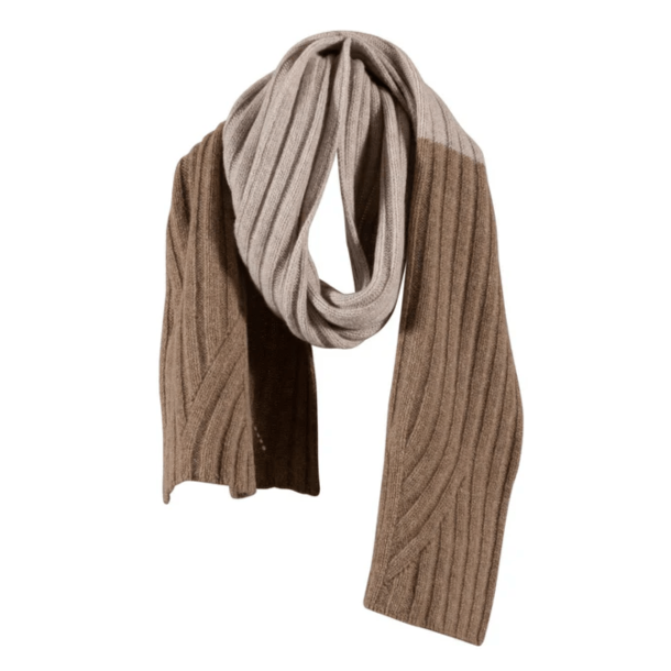 Blue Sportswear Trklde - Fabienne Lambswool Knit Scarf - Cognac Melange
