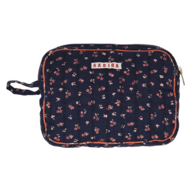 Habiba Fleur Makeup Clutch - Indigo