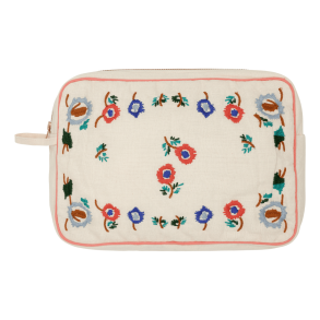 Habiba Toilettaske - Flora Toiletry Bag - Vanilla