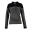 Blue Sportswear Strik - Franceska Striped Wool Knit - Black
