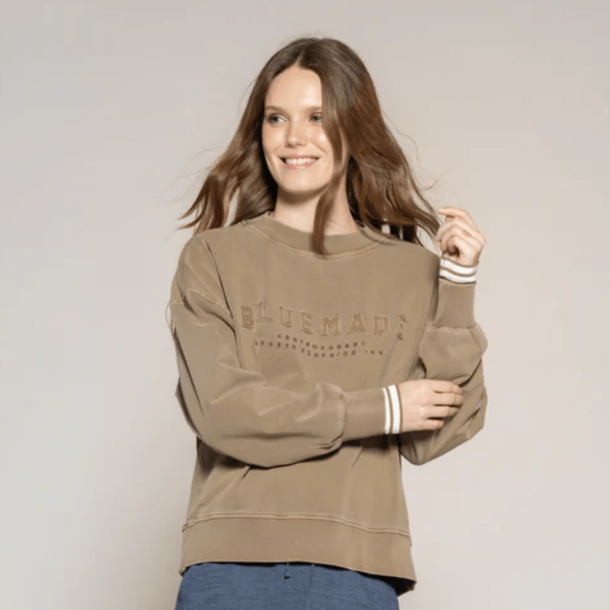 Blue Sportswear Sweatshirt - Gabi Sweat - Cognac