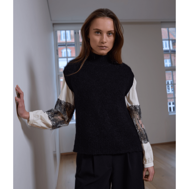 Rue de Femme Strik - RDFGiselle Knit Vest - Black