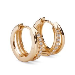 Sparv �reringe - Goal Hoops Earrings - Forgyldt