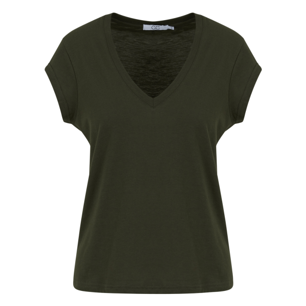 CC Heart T-shirt - Basic V-Neck T-shirt - Hunter Green