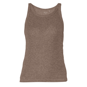 Blue Sportswear Top - Gudrun Wool Rib Tank Top - Coffee Melange