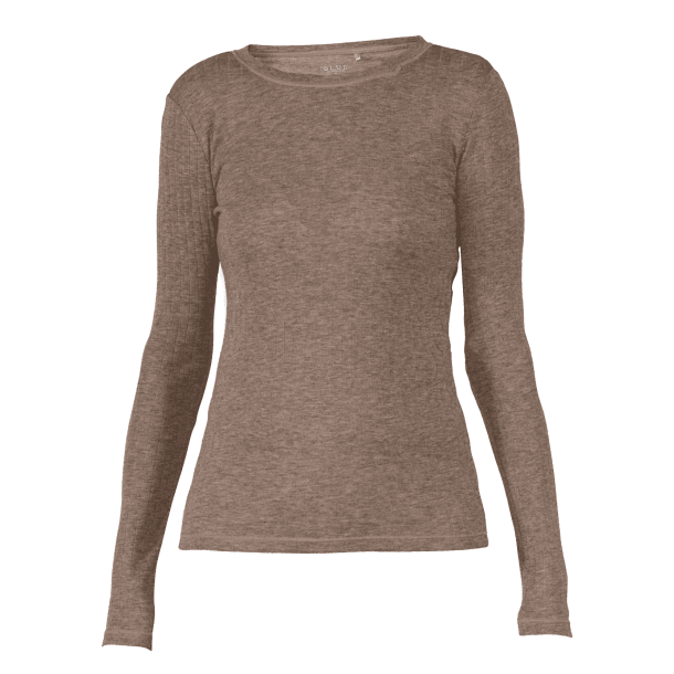 Blue Sportswear Top - Gunver Baselayer O-Neck Top - Coffee Melange