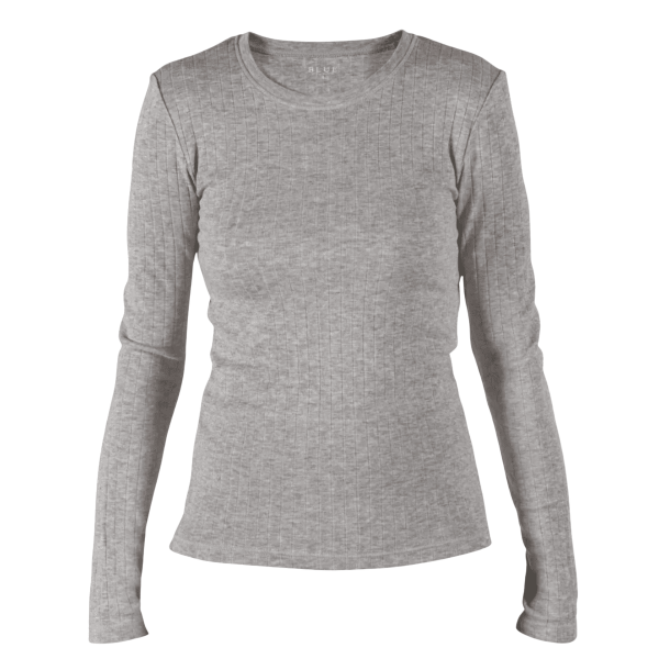 Blue Sportswear Top - Gunver Baselayer O-Neck Top - Silver Melange
