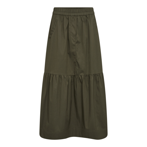 Co'couture Nederdel - CottonCC Crisp Gypsy Skirt - Army