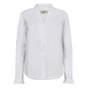 Mos Mosh Skjorte - MMHassie Pleat Shirt - White