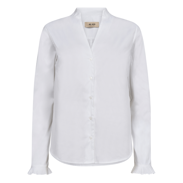 Mos Mosh Skjorte - MMHassie Pleat Shirt - White