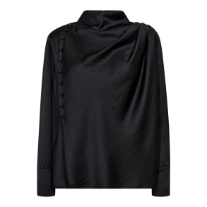 Co'couture Bluse - HelenCC Button Blouse - Black