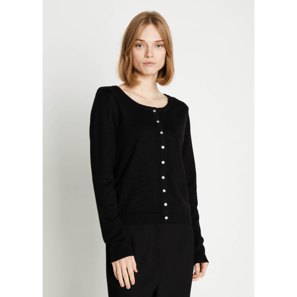 Rue de Femme Cardigan - Softy Heloise Knit Cardigan - Black