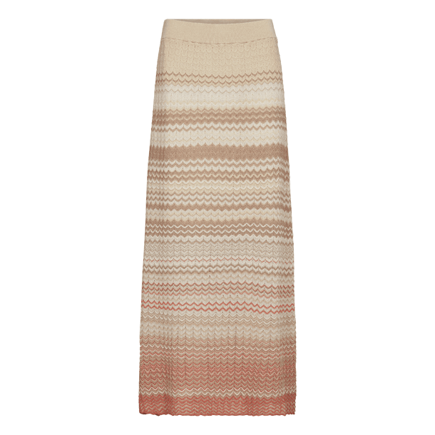 Mos Mosh Nederdel - MMHopi Zig Zag Knit Skirt - Ecru