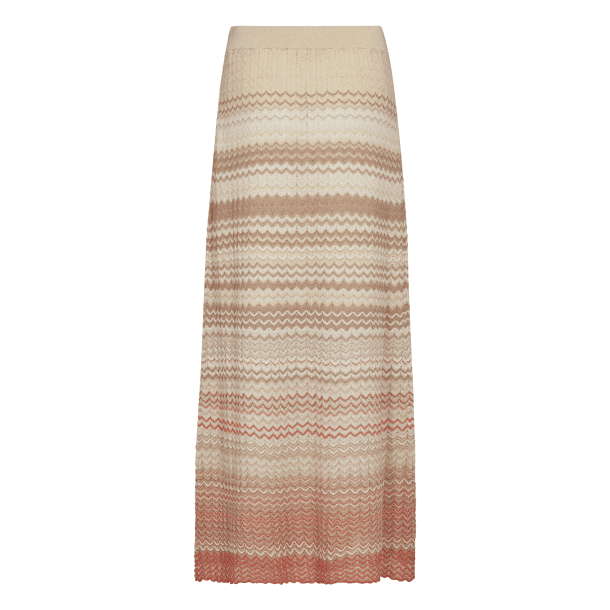 Mos Mosh Nederdel - MMHopi Zig Zag Knit Skirt - Ecru