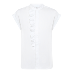 Leveté Room Bluse - LR-Isla Solid 122 - White