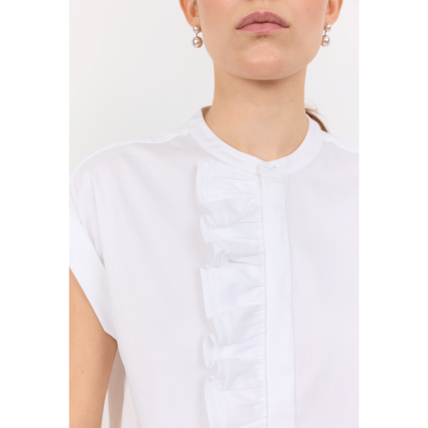 Leveté Room Bluse - LR-Isla Solid 122 - White