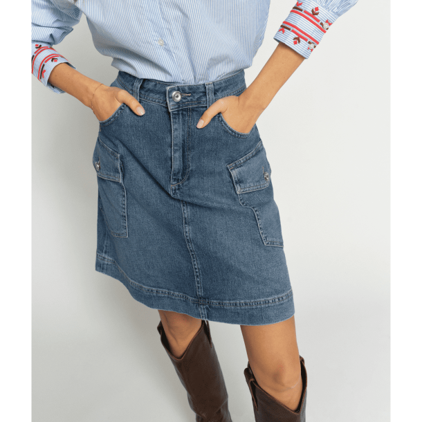 Mos Mosh Nederdel - MMJacklyn Olesen Skirt - Blue