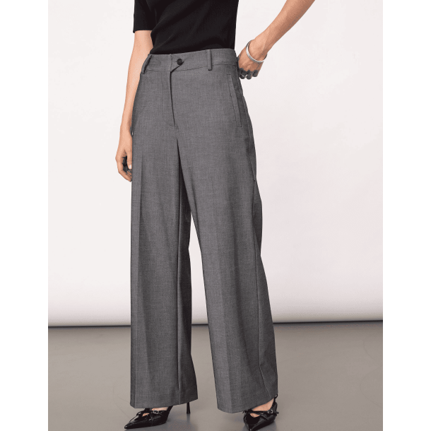 Co'couture Bukser - JackyCC Wide Pant - Mid Grey