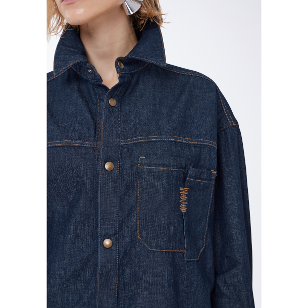 Ball Skjorte - BaFilippo Denim Shirt - Rinse Wash