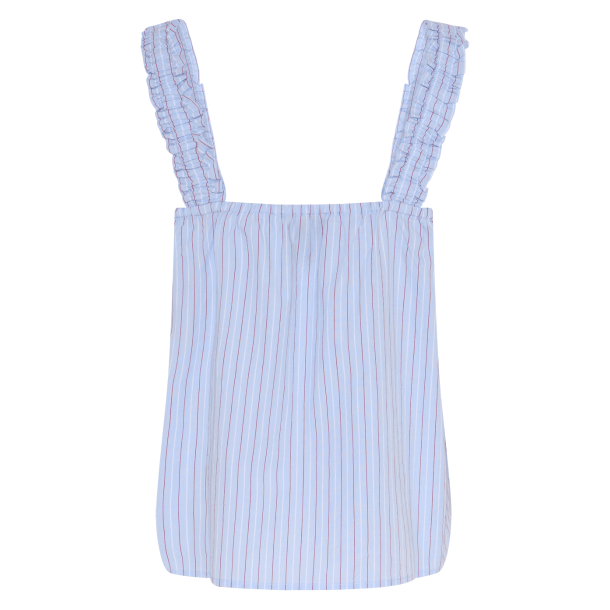 La Rouge Top - Josephine Top - Red/Blue Stripe