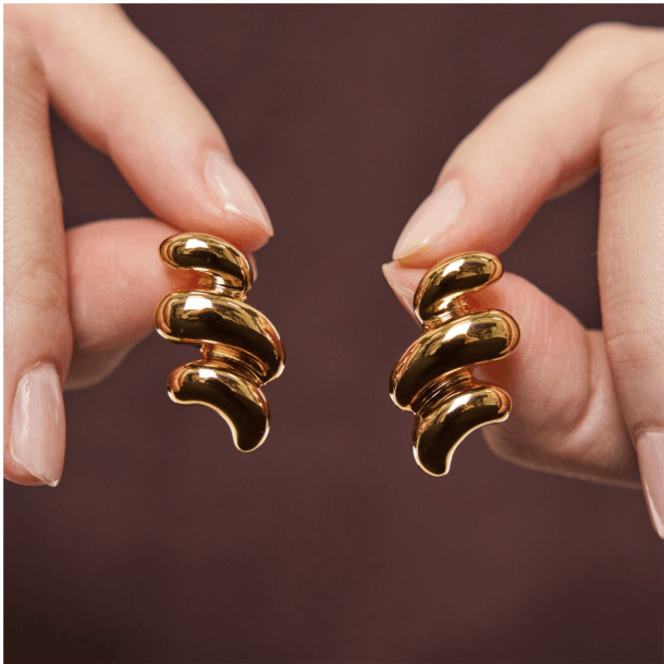 Sparv �reringe - Just Because Earrings - Forgyldt