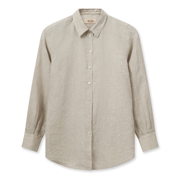 Mos Mosh Skjorte - MMKarli Linen Shirt - Cement 