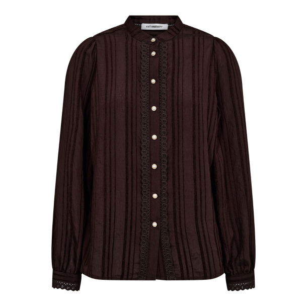 Co'couture Skjorte - KesiCC Lace Shirt - Dark Brown