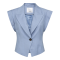 Co'couture Vest - KianaCC Pin Vest - Pale Blue