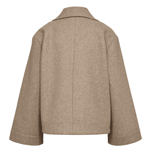 N�mph Jakke - NuKimma Short Jacket - Sesame Melange