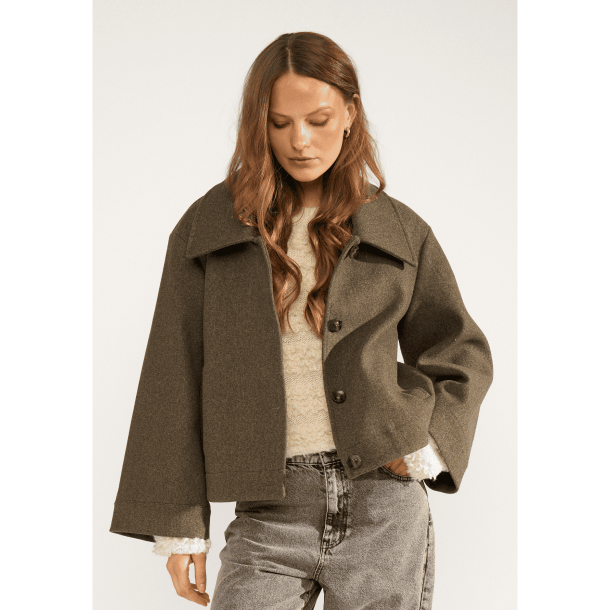 N�mph Jakke - NuKimma Short Jacket - Forest Night