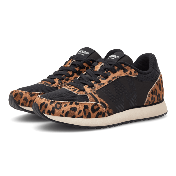 Woden Sneakers - Ronja Cowhair - Leopard/Black