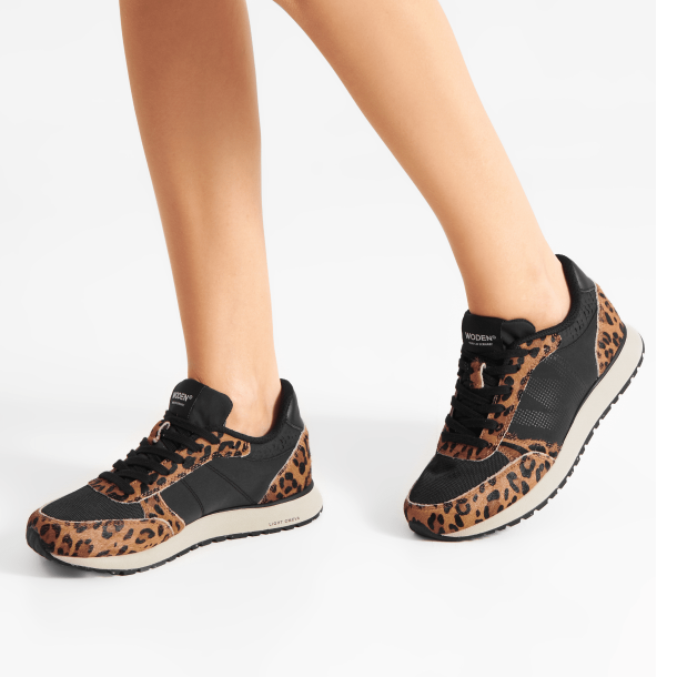 Woden Sneakers - Ronja Cowhair - Leopard/Black